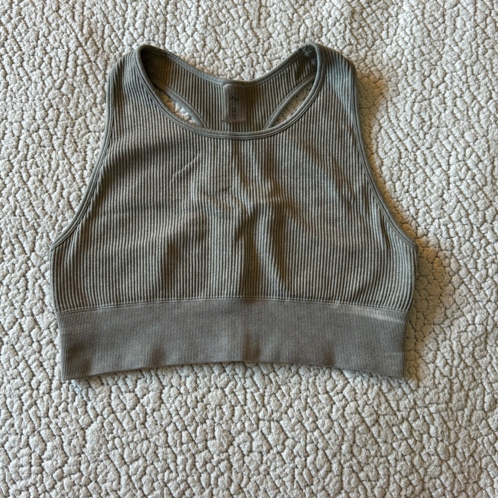 Ribbed Gray Crop Top!